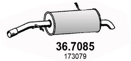 Глушитель выхлопных газов конечный ASSO 367085