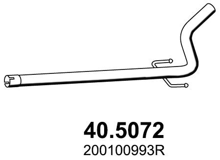 Труба выхлопного газа ASSO 405072