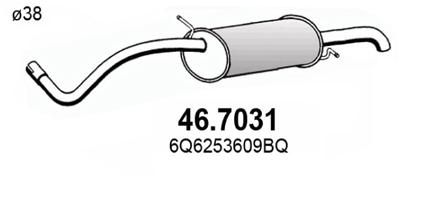 Глушитель выхлопных газов конечный ASSO 467031