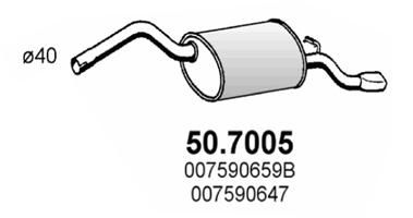 Глушитель выхлопных газов конечный ASSO 507005