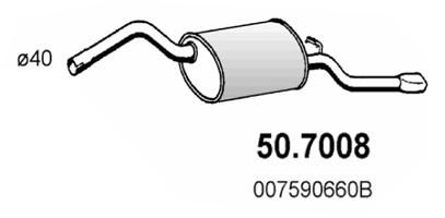 Глушитель выхлопных газов конечный ASSO 507008