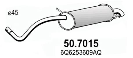 Глушитель выхлопных газов конечный ASSO 507015