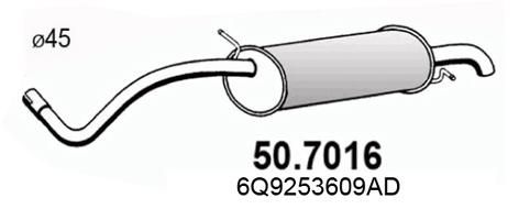 Глушитель выхлопных газов конечный ASSO 507016