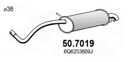 Глушитель выхлопных газов конечный ASSO 507019