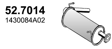 Глушитель выхлопных газов конечный ASSO 527014