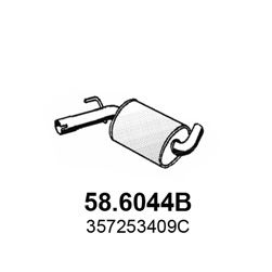 Средний глушитель выхлопных газов ASSO 586044B