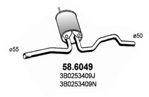 Средний глушитель выхлопных газов ASSO 586049