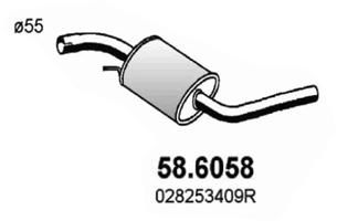 Средний глушитель выхлопных газов ASSO 586058