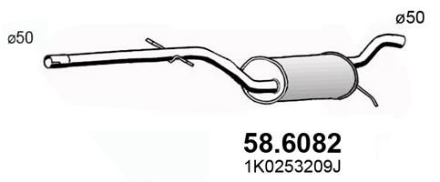 Средний глушитель выхлопных газов ASSO 586082