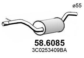 Средний глушитель выхлопных газов ASSO 586085