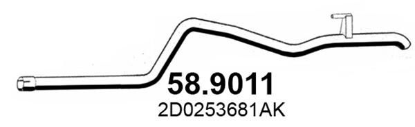 Труба выхлопного газа ASSO 589011