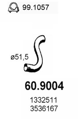 Труба выхлопного газа ASSO 609004