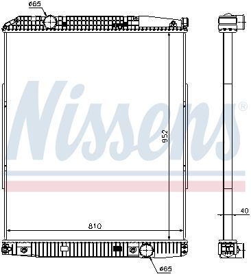 Радиатор, охлаждение двигателя NISSENS 626490