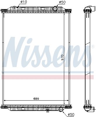 Радиатор, охлаждение двигателя NISSENS 637860