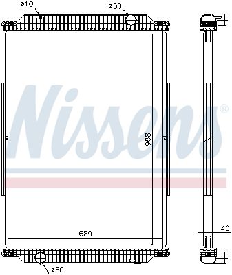 Радиатор, охлаждение двигателя NISSENS 637870
