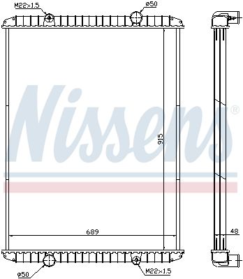 Радиатор, охлаждение двигателя NISSENS 638480