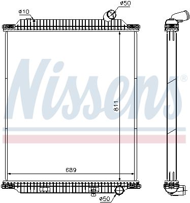 Радиатор, охлаждение двигателя NISSENS 672060