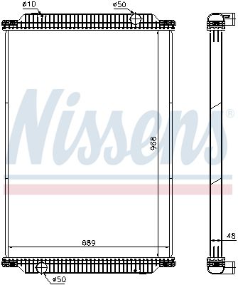 Радиатор, охлаждение двигателя NISSENS 672440