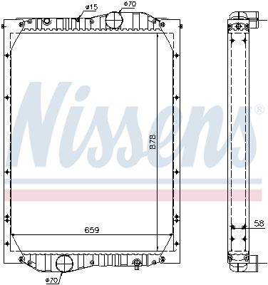 Радиатор, охлаждение двигателя NISSENS 69603A