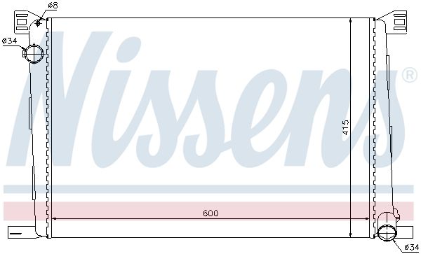 Радиатор, охлаждение двигателя NISSENS 69706