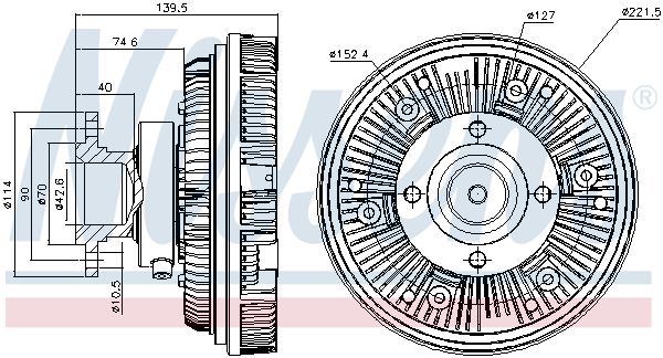 Сцепление, вентилятор радиатора NISSENS 86039