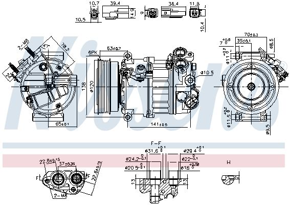Компрессор, кондиционер NISSENS 890593
