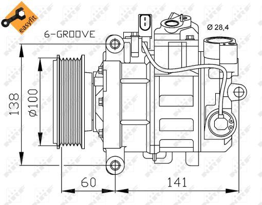 Компрессор, кондиционер NRF 32263