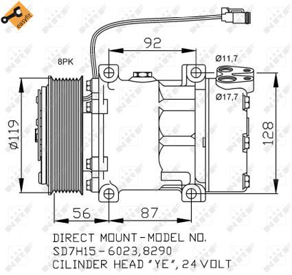 Компрессор, кондиционер NRF 32703