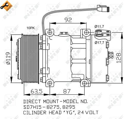 Компрессор, кондиционер NRF 32705