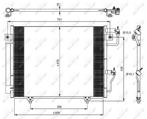 Конденсатор, кондиционер NRF 350049
