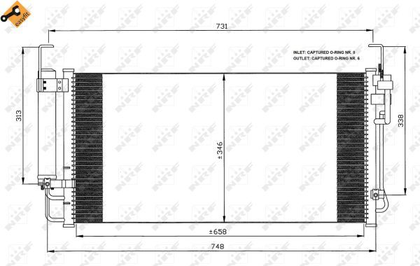Конденсатор, кондиционер NRF 35473