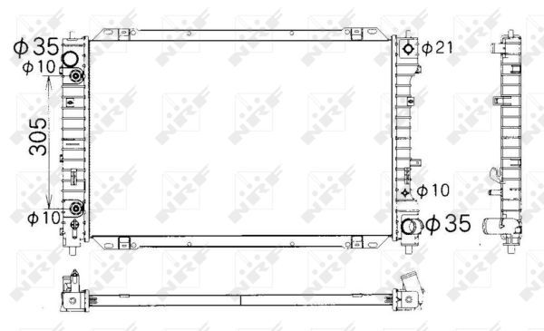 Радиатор, охлаждение двигателя NRF 53378