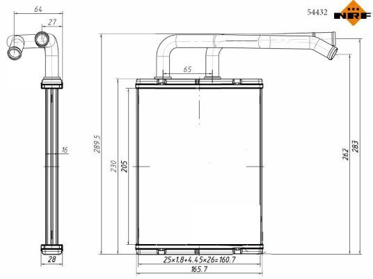 Теплообменник, отопление салона NRF 54432