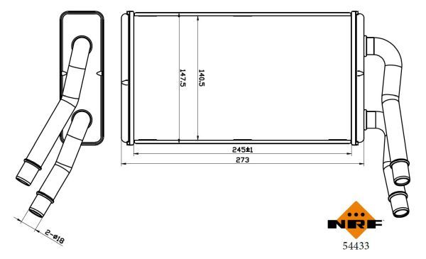 Теплообменник, отопление салона NRF 54433