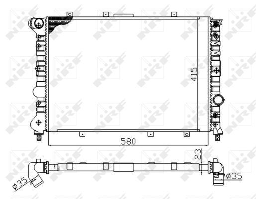 Радиатор, охлаждение двигателя NRF 58202A