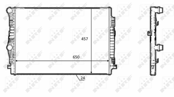 Радиатор, охлаждение двигателя NRF 58392