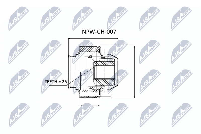 Шарнирный комплект, приводной вал NTY NPWCH007
