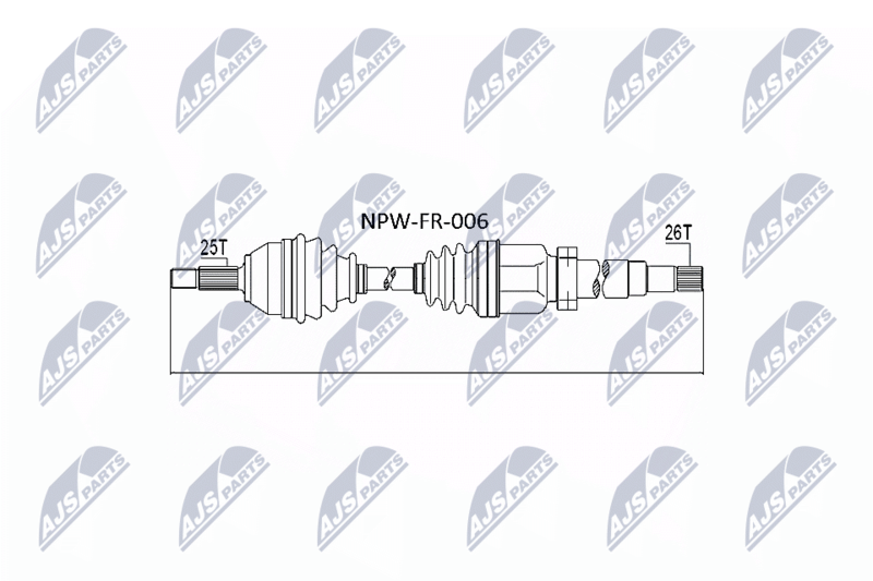Приводной вал NTY NPWFR006