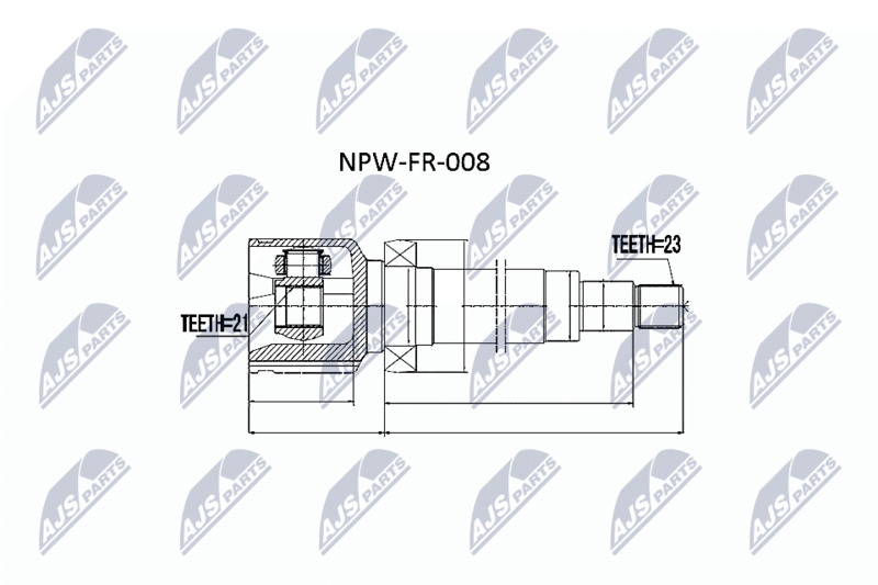 Шарнирный комплект, приводной вал NTY NPWFR008