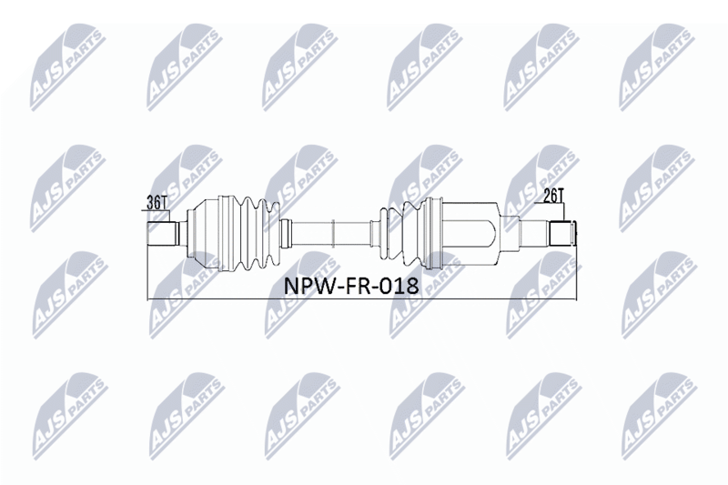 Приводной вал NTY NPWFR018