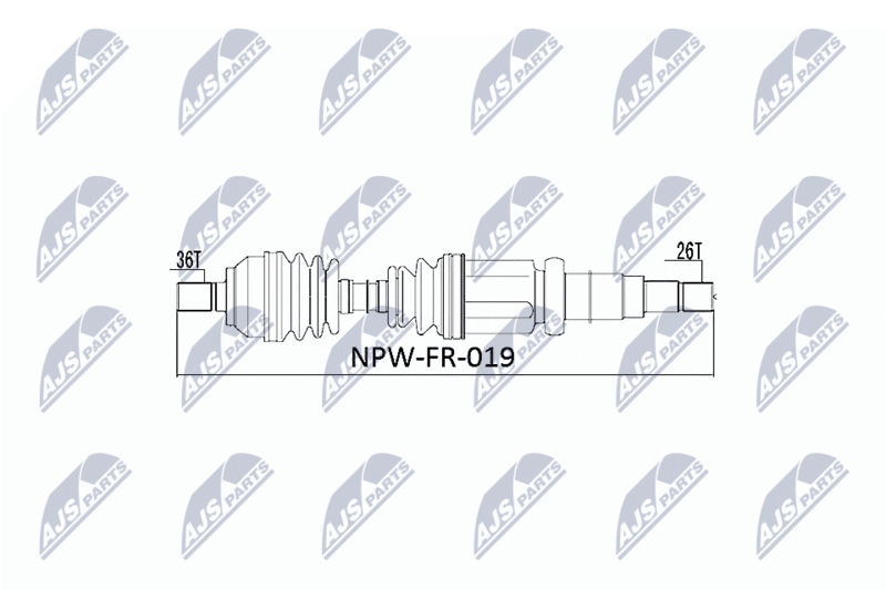 Приводной вал NTY NPWFR019