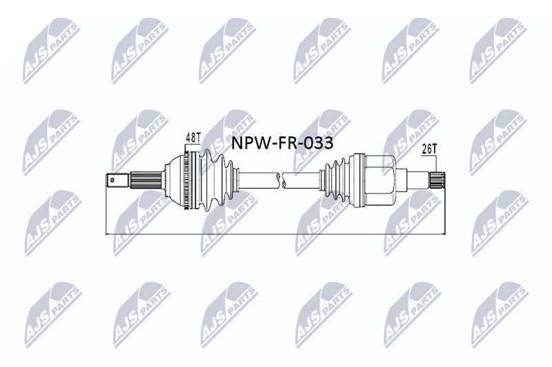 Приводной вал NTY NPWFR033