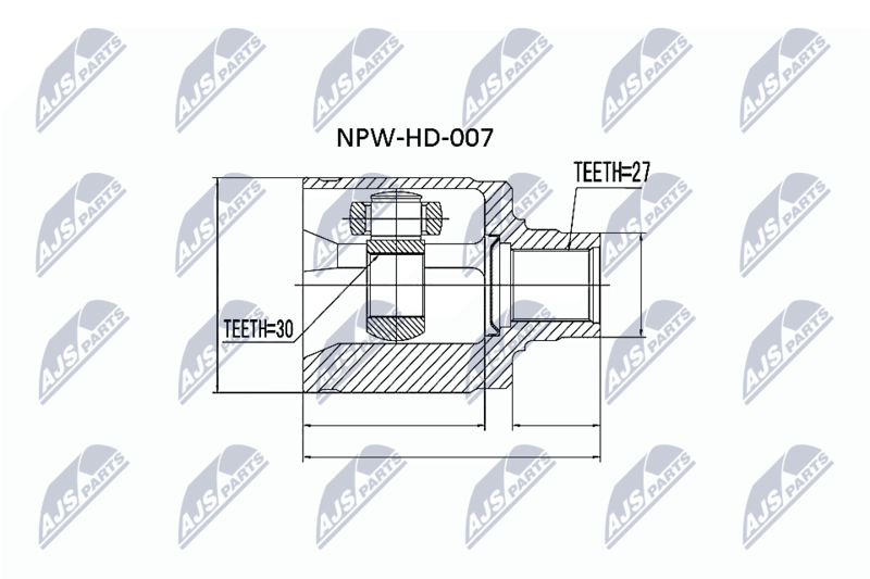 Шарнирный комплект, приводной вал NTY NPWHD007