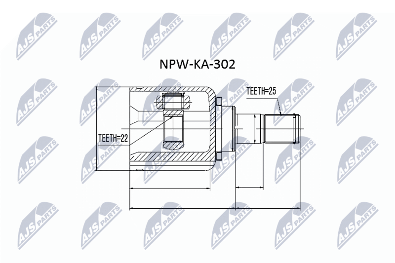 Шарнирный комплект, приводной вал NTY NPWKA302