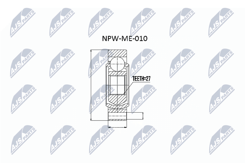 Шарнирный комплект, приводной вал NTY NPWME010