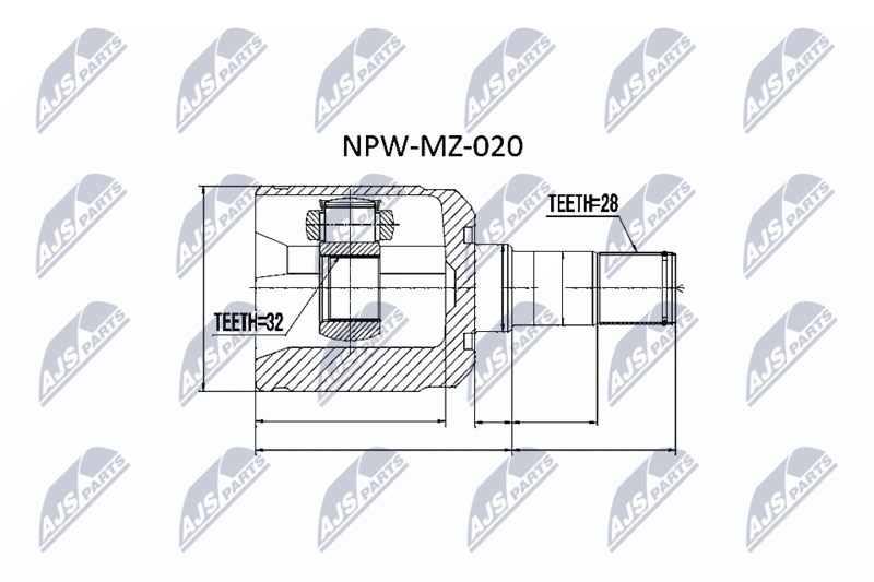 Шарнирный комплект, приводной вал NTY NPWMZ020