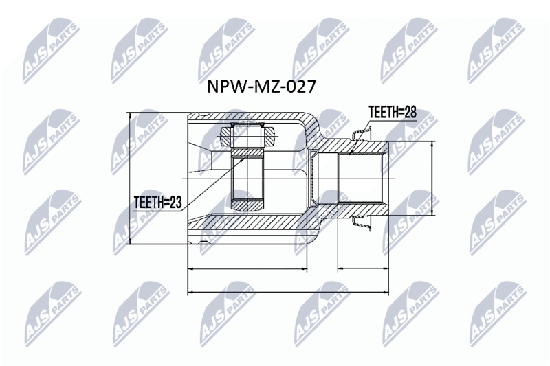 Шарнирный комплект, приводной вал NTY NPWMZ027