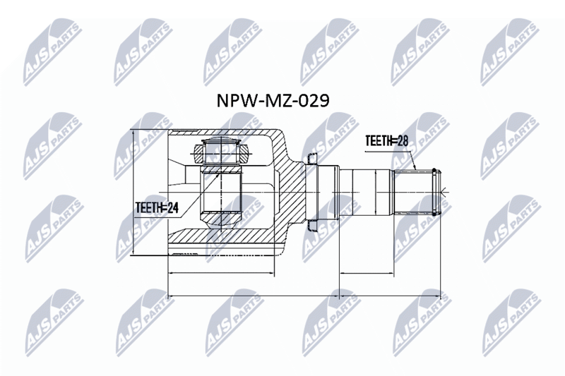 Шарнирный комплект, приводной вал NTY NPWMZ029