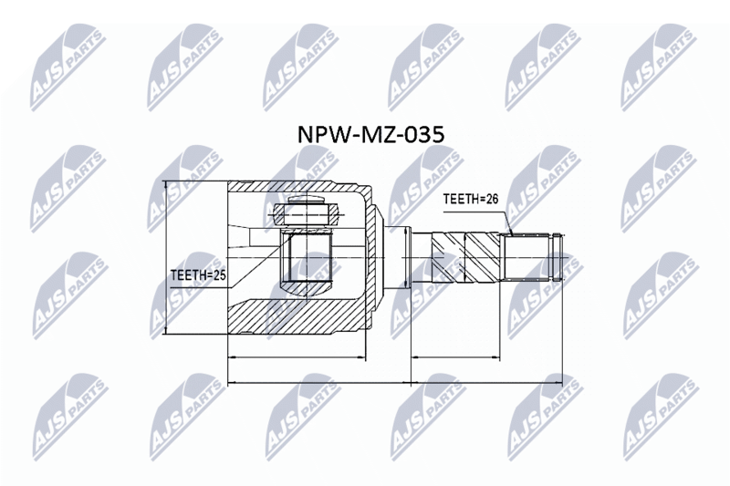 Шарнирный комплект, приводной вал NTY NPWMZ035