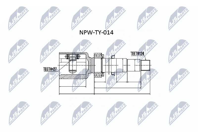 Шарнирный комплект, приводной вал NTY NPWTY014
